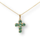 Collar Cruz Mediana Crisolito - Piedra de Toque