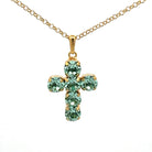 Collar Cruz Mediana Crisolito - Piedra de Toque