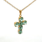 Collar Cruz Mediana Crisolito - Piedra de Toque