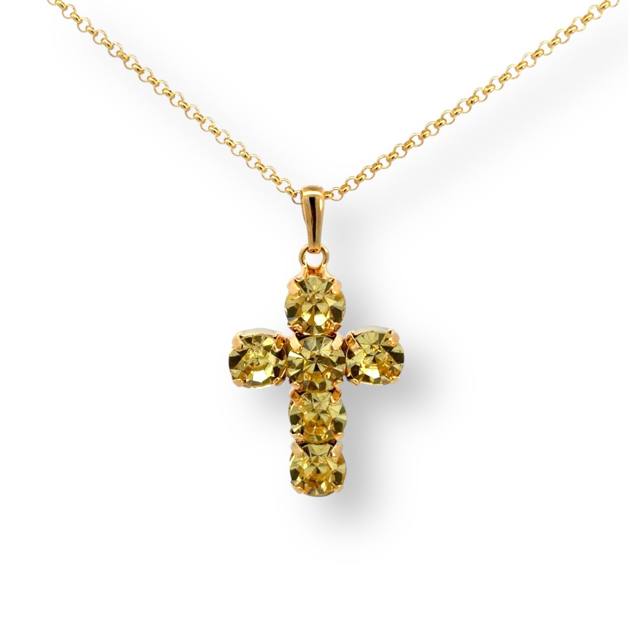 Collar Cruz Mediana Jonquil - Piedra de Toque