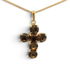 Collar Cruz Mediana Mocha - Piedra de Toque