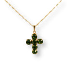 Collar Cruz Mediana Peridot - Piedra de Toque