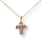 Collar Cruz Mediana Rosa - Piedra de Toque