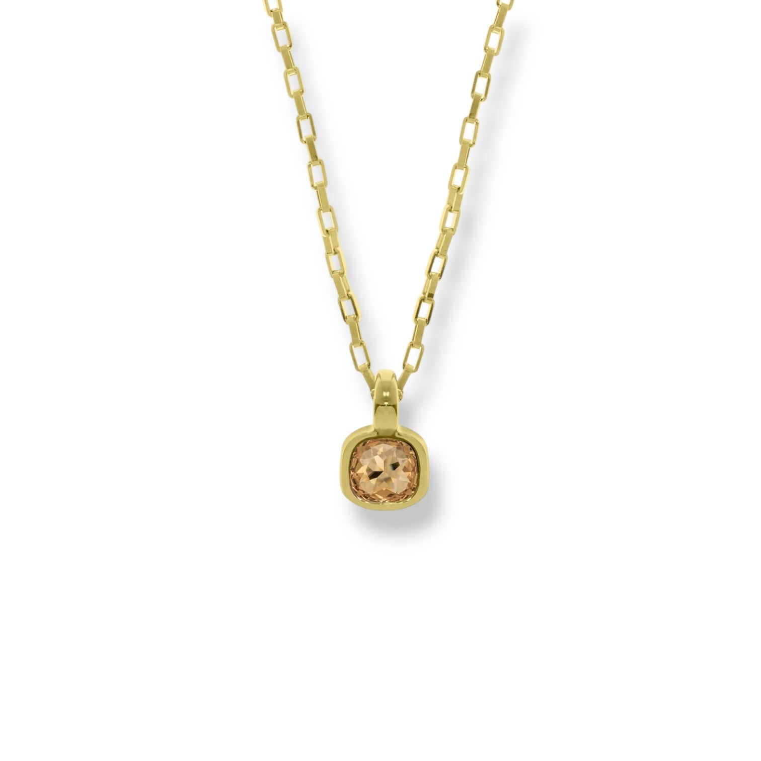 Collar Cuadrado Champagne - Piedra de Toque