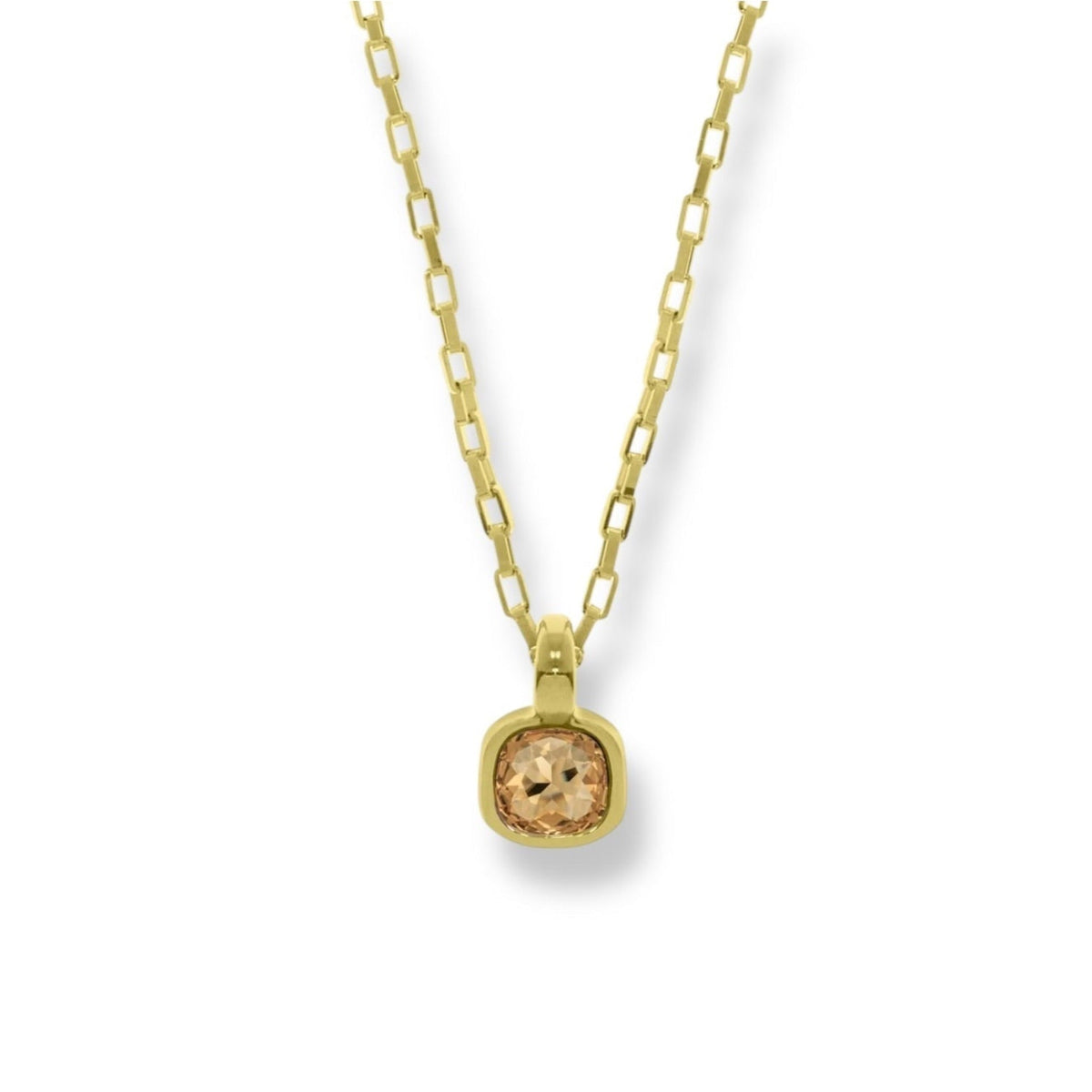 Collar Cuadrado Champagne - Piedra de Toque