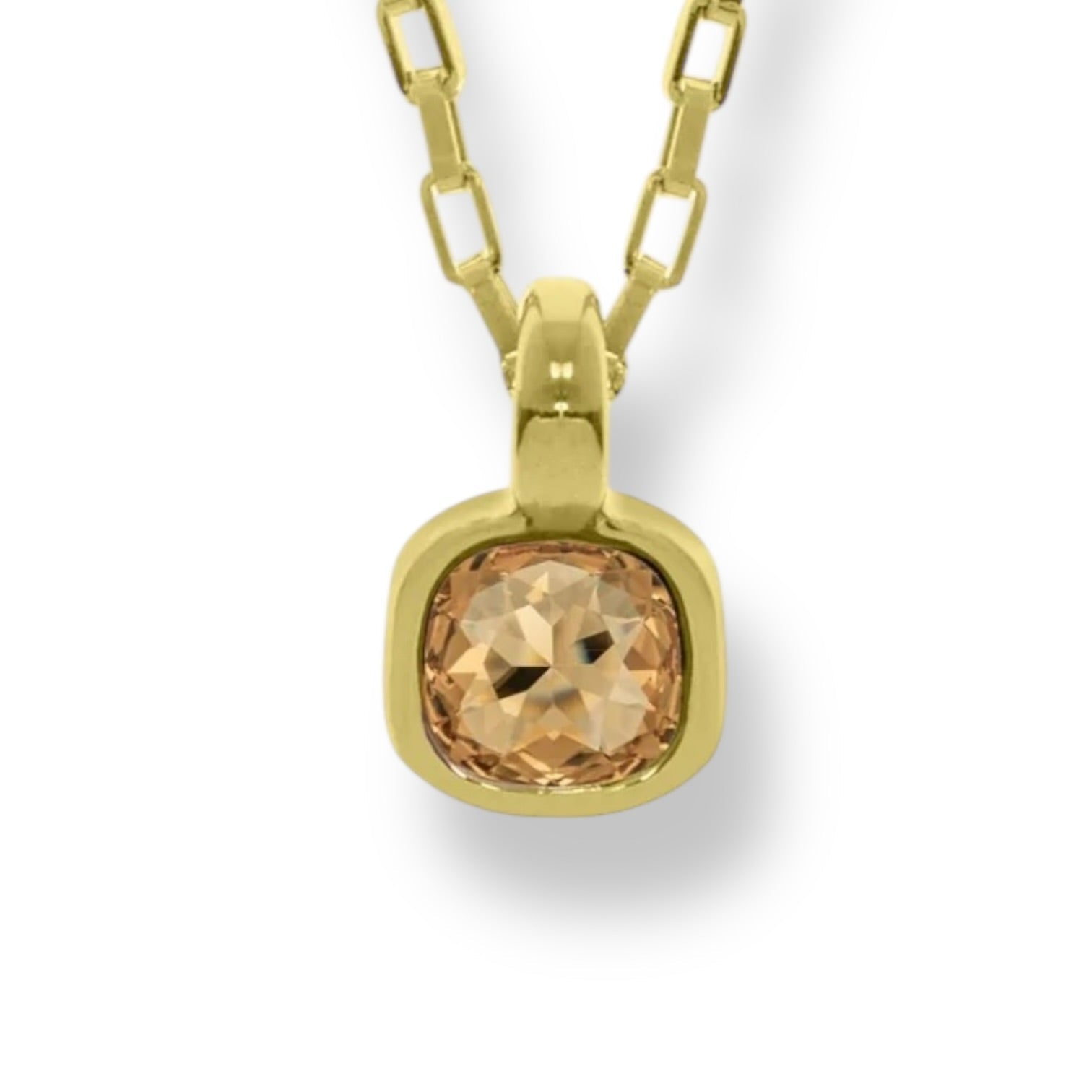 Collar Cuadrado Champagne - Piedra de Toque