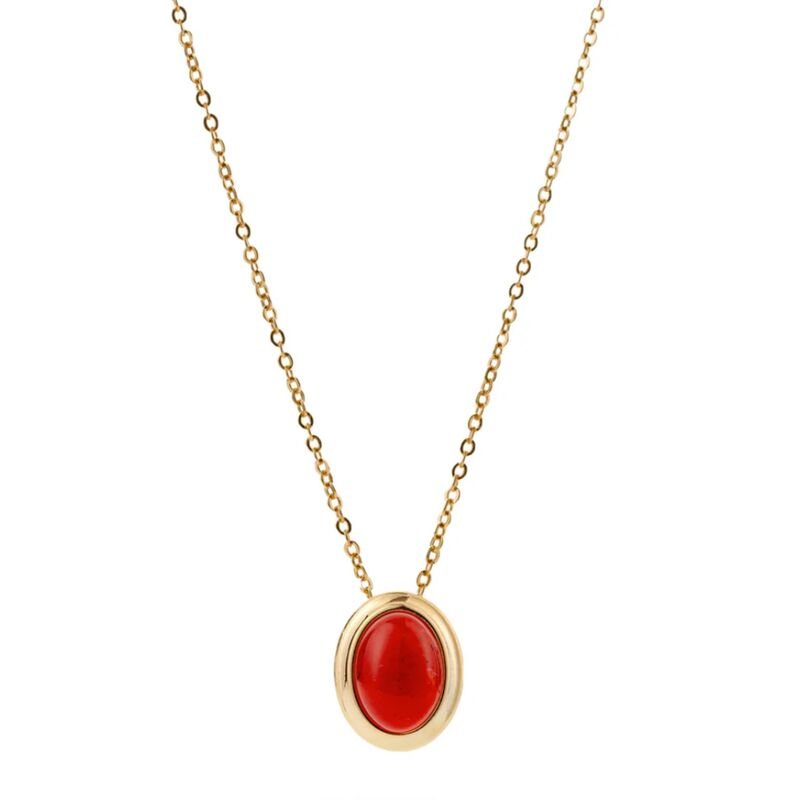 Collar Dije Coral - Piedra de Toque