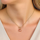 Collar Gota Melocotón - Piedra de Toque