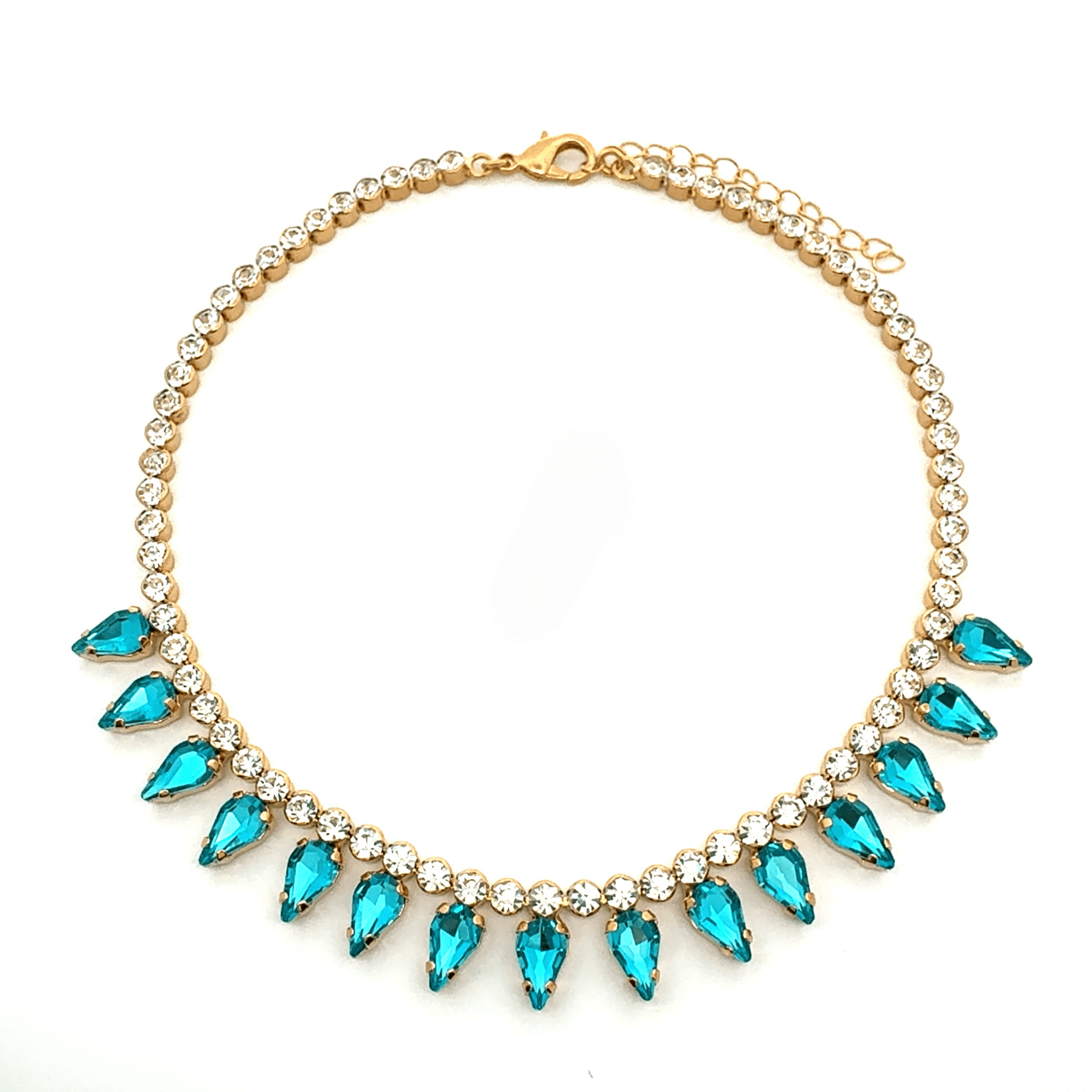 Collar Gotas Aguamarina - Piedra de Toque