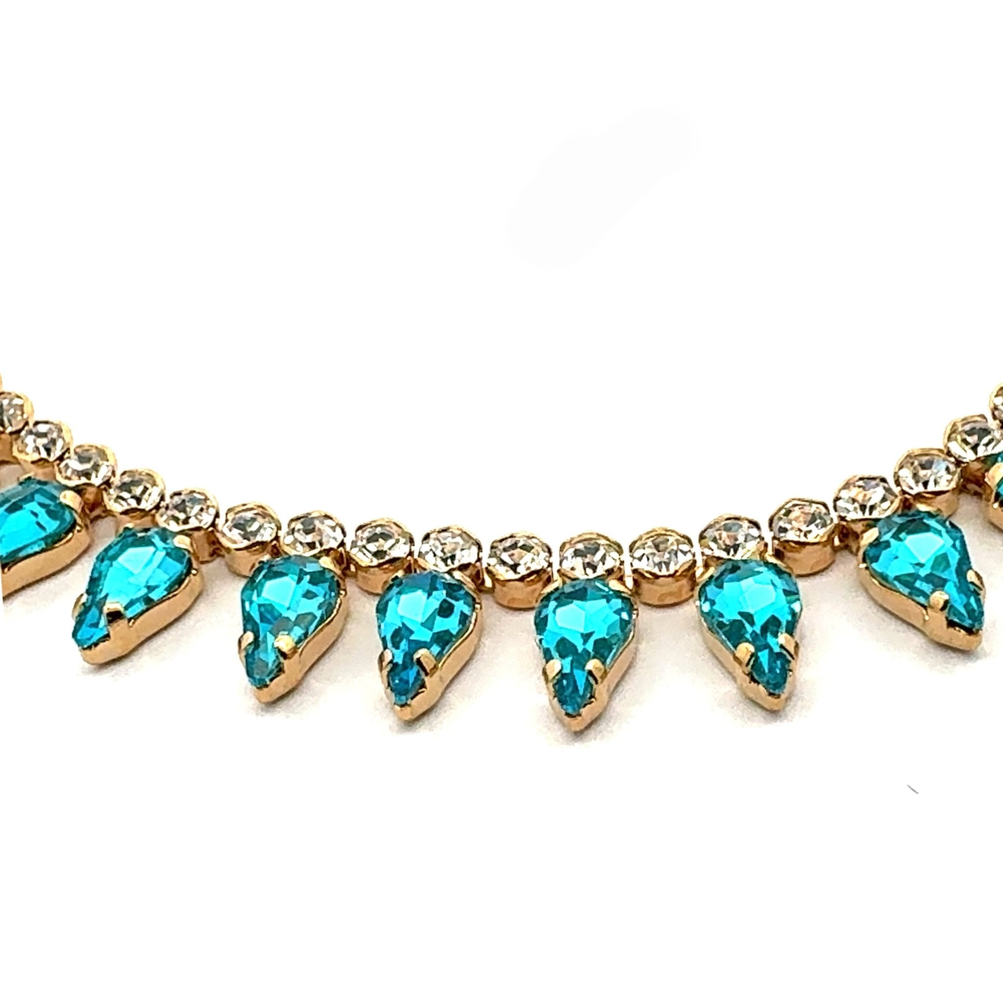 Collar Gotas Aguamarina - Piedra de Toque