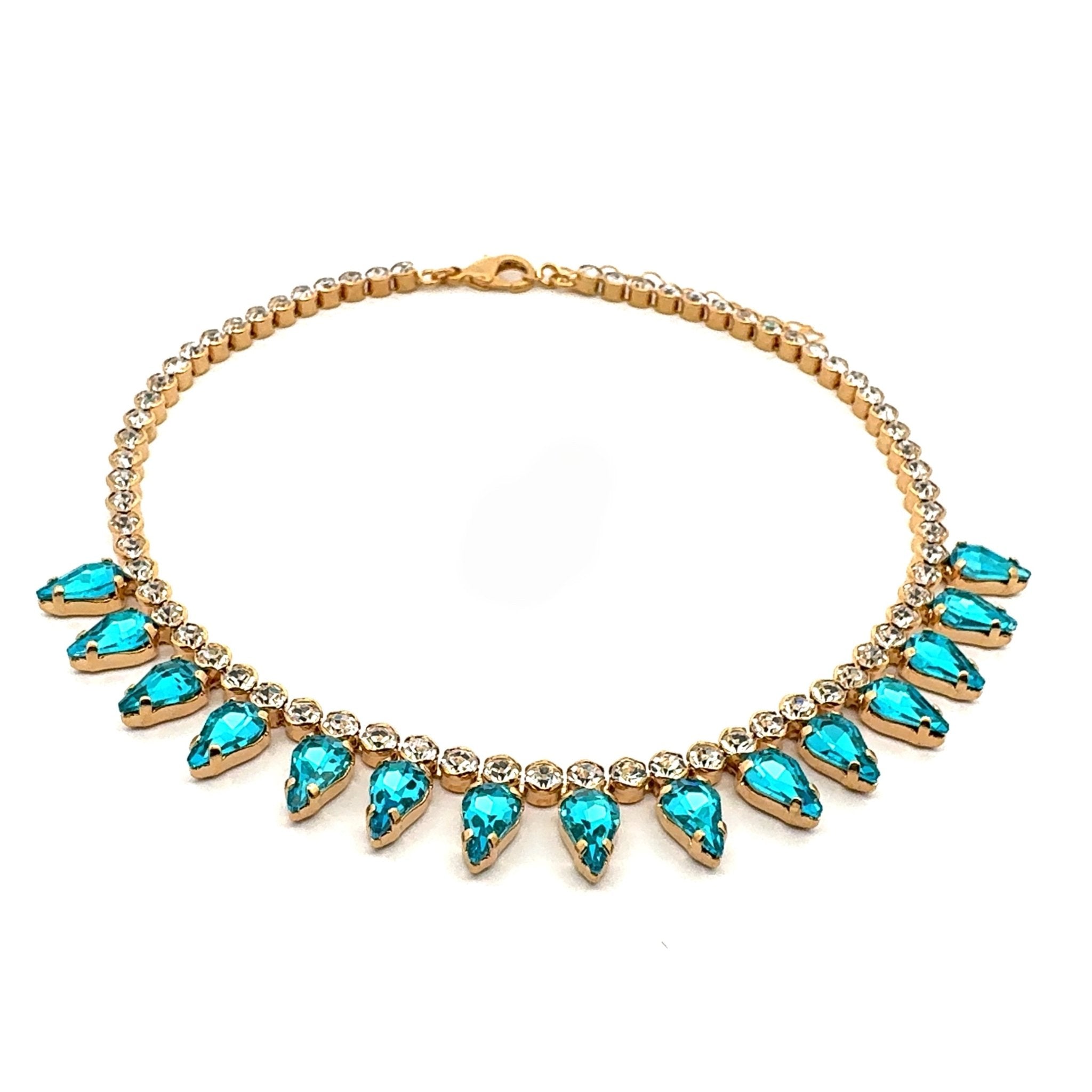 Collar Gotas Aguamarina - Piedra de Toque