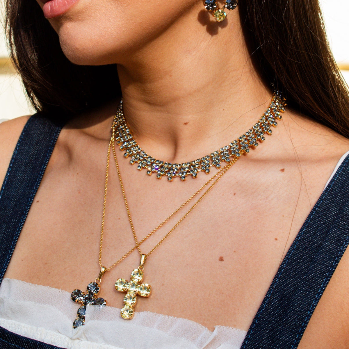 Collar Grisaille Diamante Negro - Piedra de Toque
