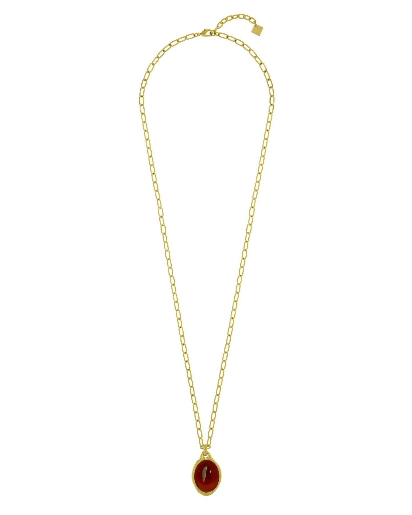 Collar Largo Agatha Roja - Piedra de Toque