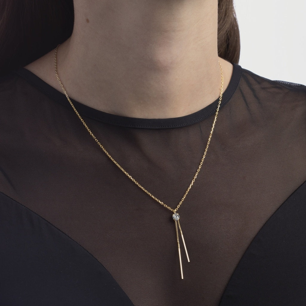 Collar Largo Punta de Luz con Caída - Piedra de Toque