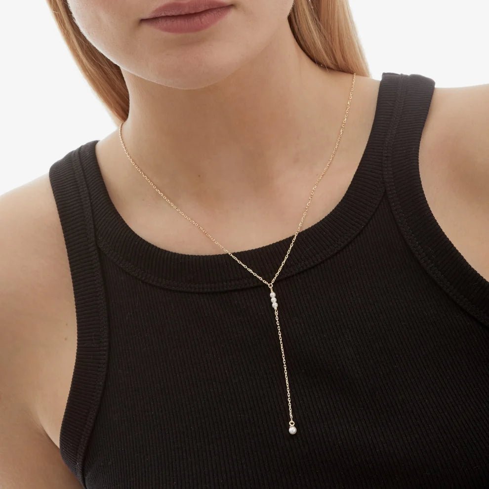 Collar Lariat Perla - Piedra de Toque