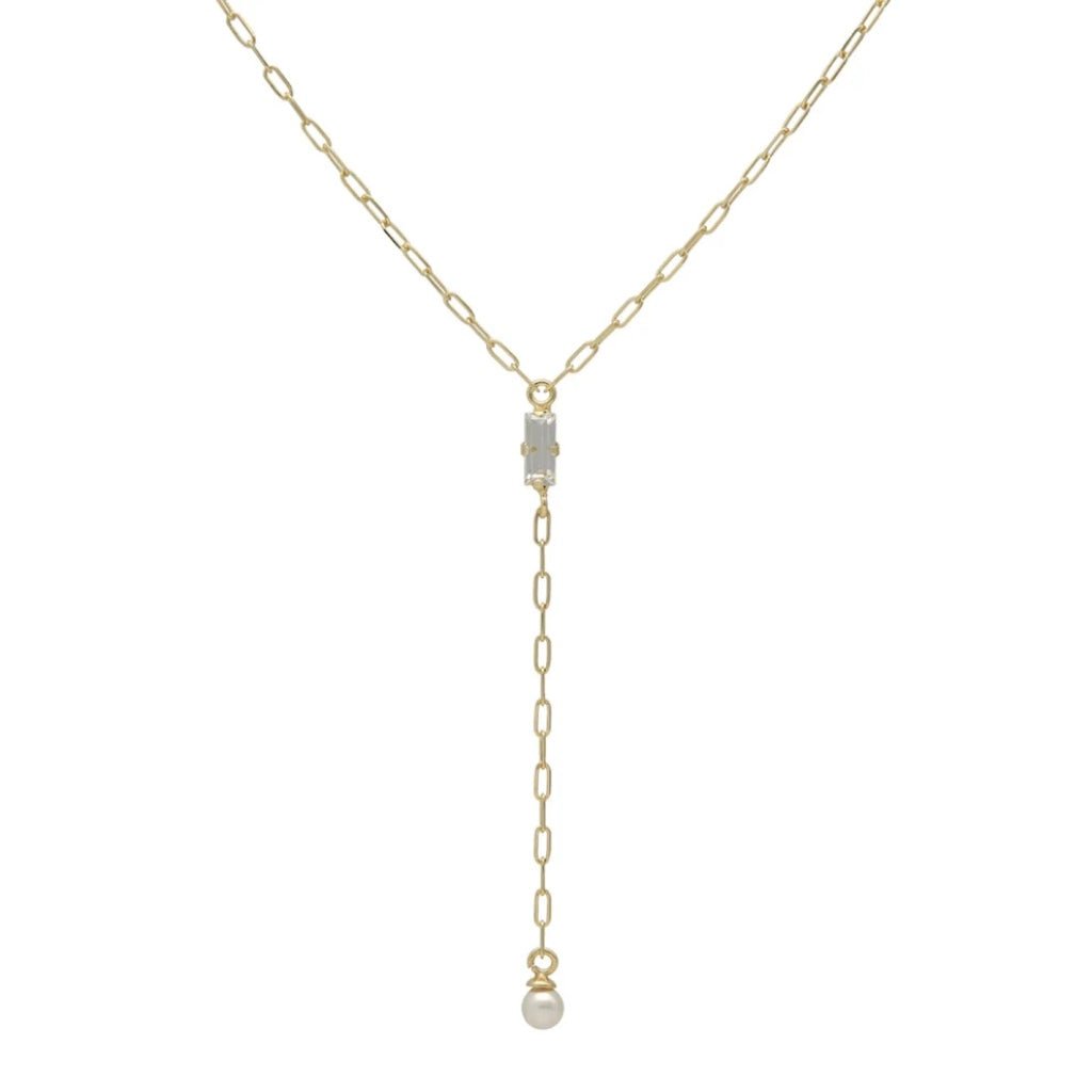 Collar Lariat Perla - Piedra de Toque