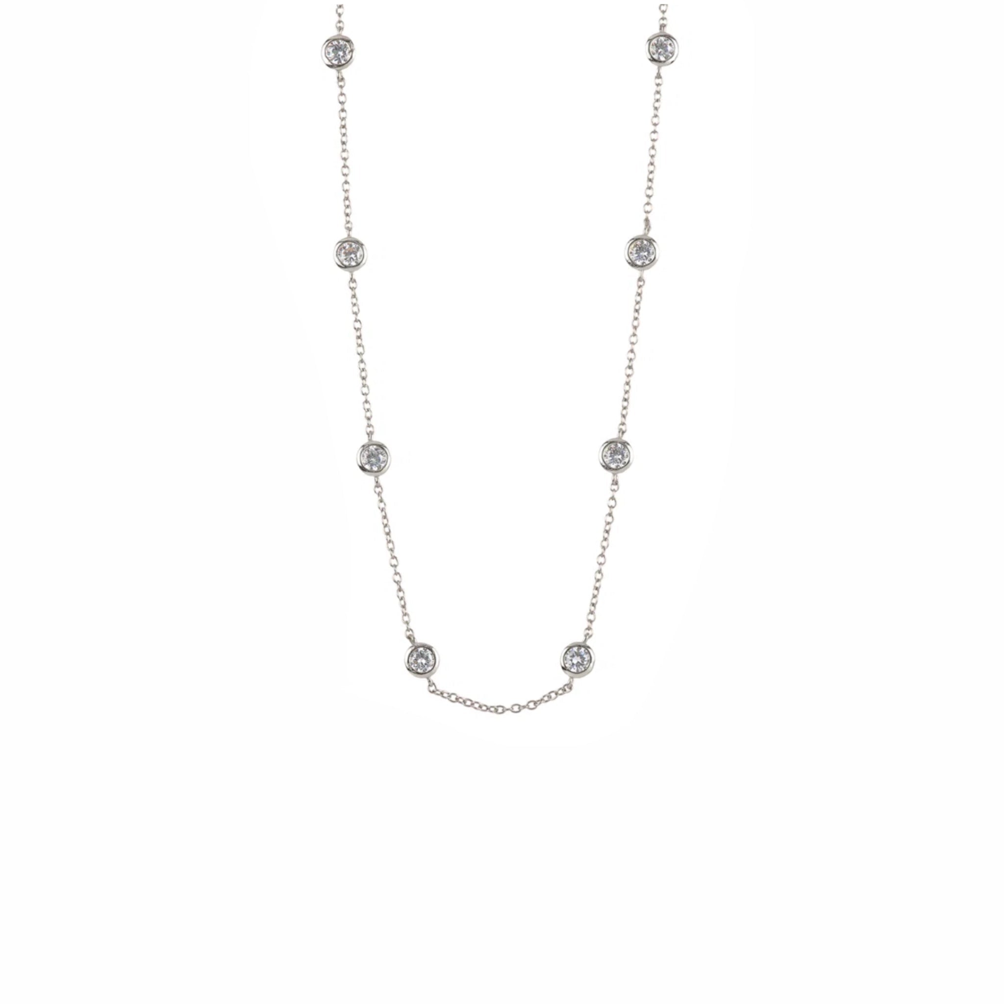 Collar Ocho Circonitas Plata - Piedra de Toque