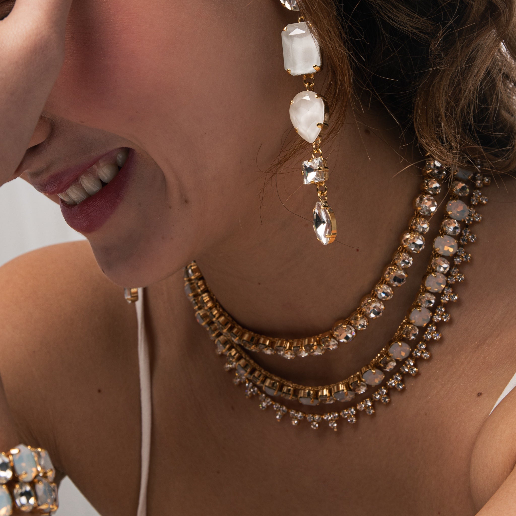 Collar Ópalos Blancos - Piedra de Toque