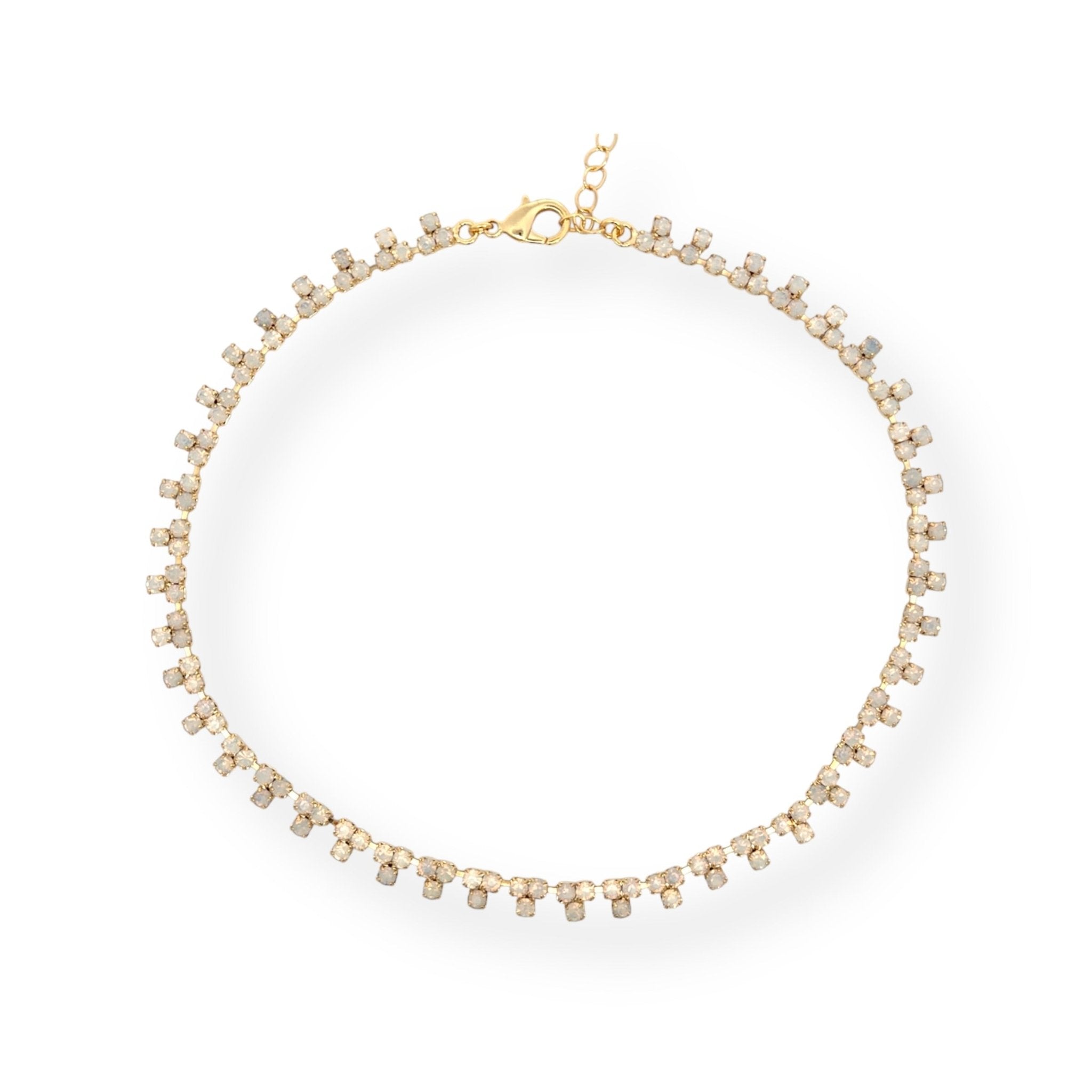 Collar Triángulo Ópalos Blancos - Piedra de Toque