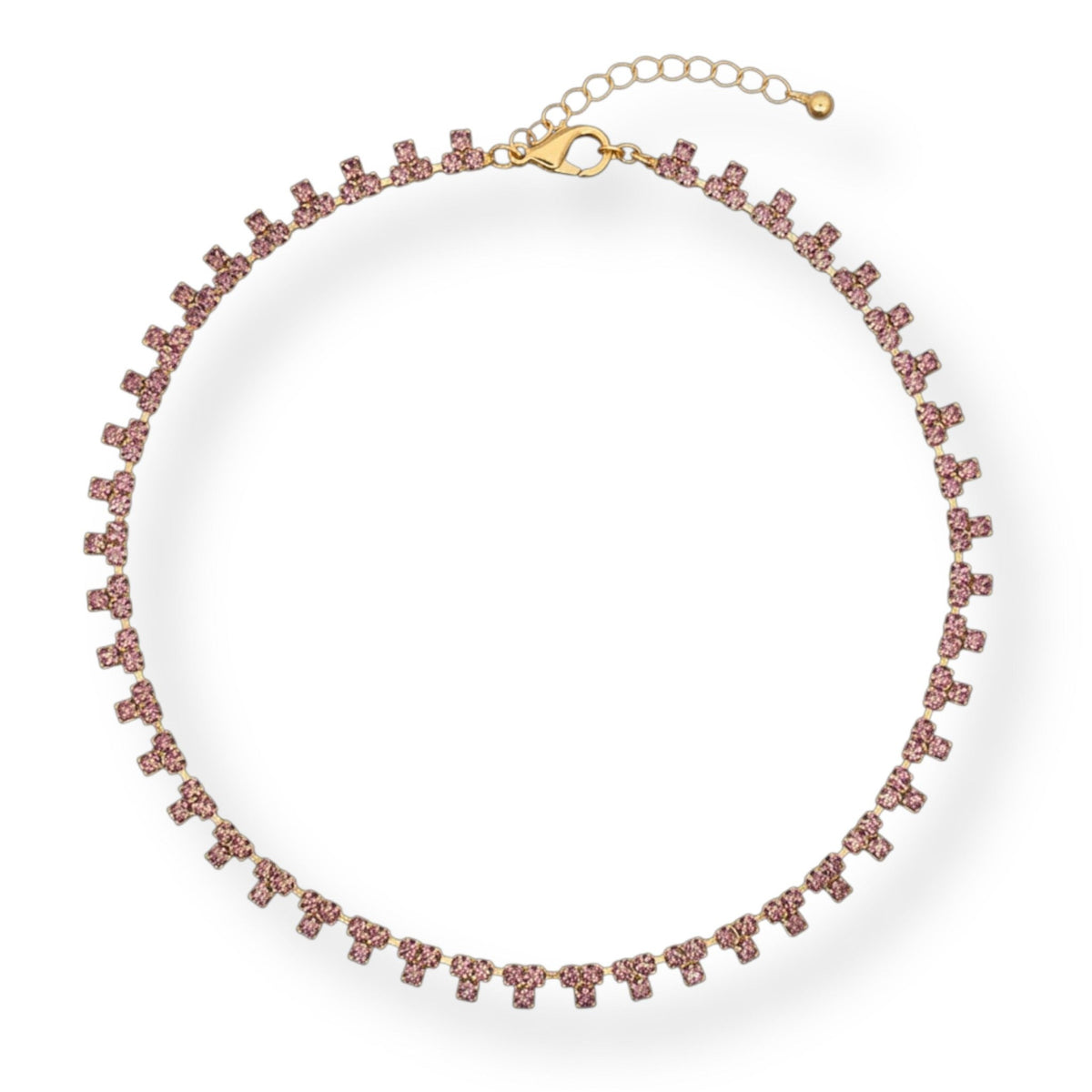 Collar Triángulos Amatista Suave - Piedra de Toque
