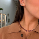 Collar Triángulos Burdeos - Piedra de Toque