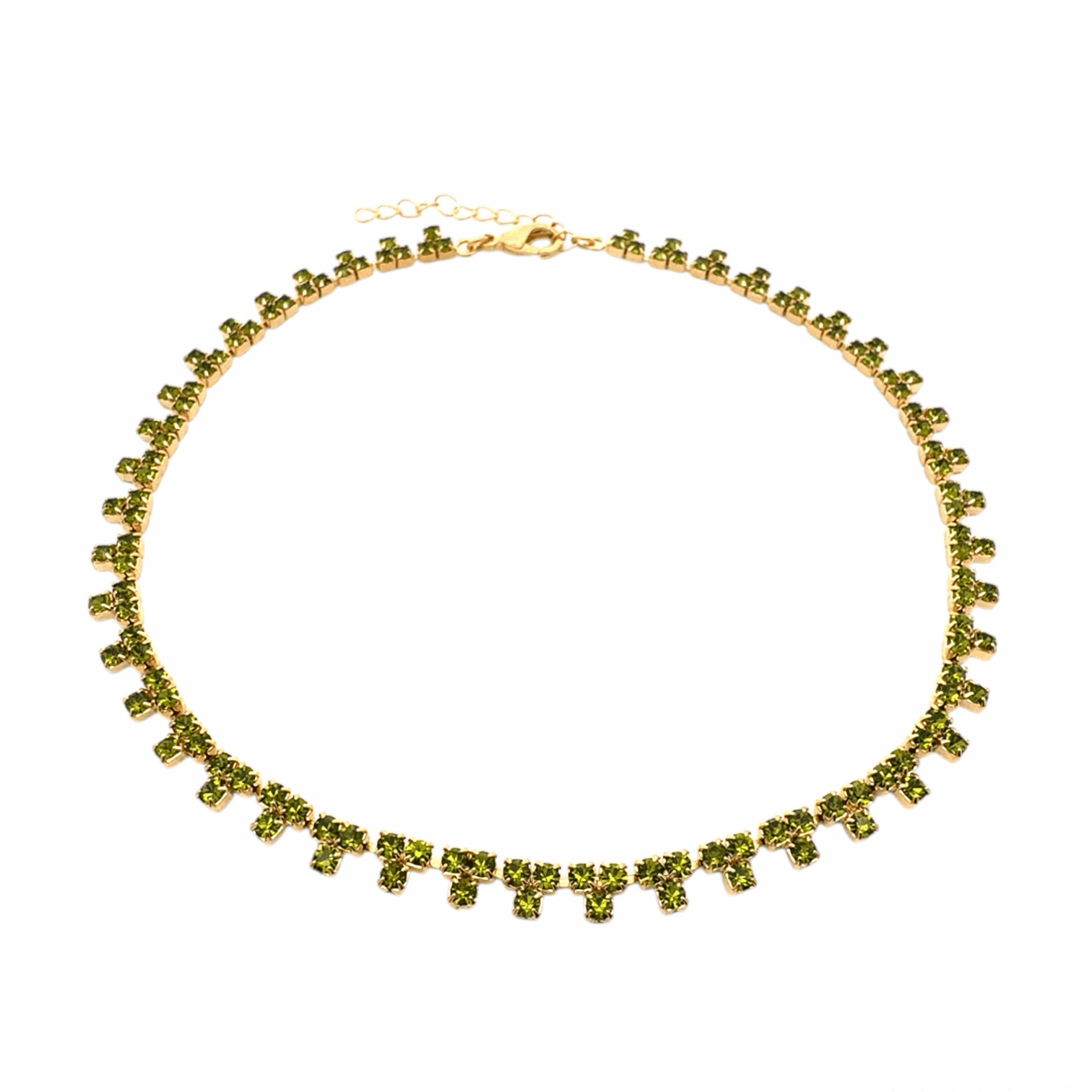 Collar Triángulos Oliva - Piedra de Toque