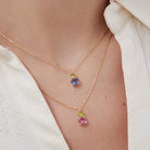Collar Tu y Yo Tanzanita y Jonquil - Piedra de Toque