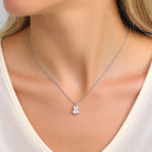 Collar "Tu y Yo" Transparente Plata - Piedra de Toque