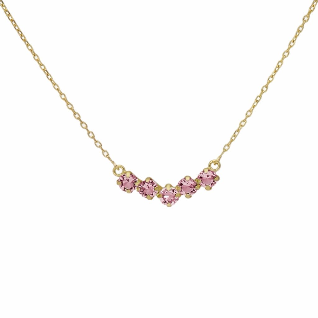 Collar V Rosa - Piedra de Toque