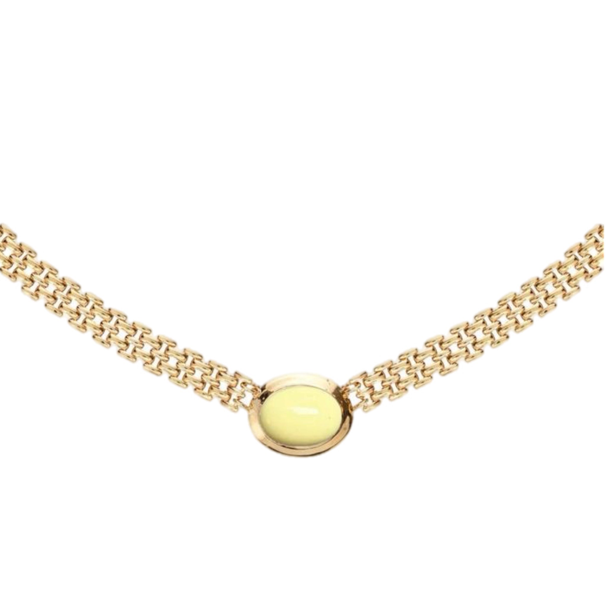 Collar Vintage Clásico Amarillo Claro - Piedra de Toque