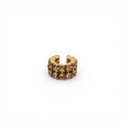 Ear Cuff Banda Amatista y Oliva - Piedra de Toque