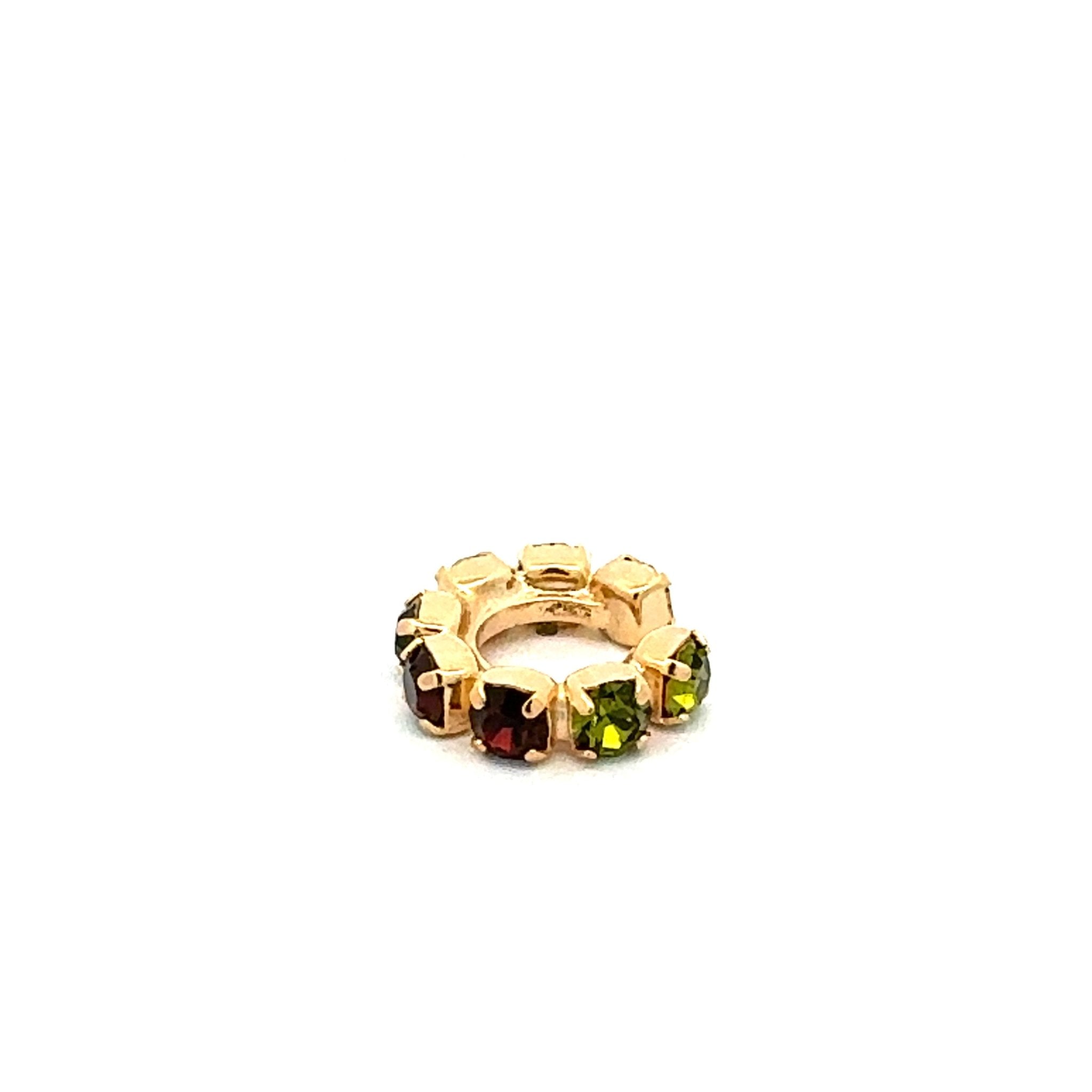 Ear Cuff Burdeos y Oliva - Piedra de Toque