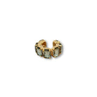 Ear Cuff Cuadrados Diamante Negro - Piedra de Toque