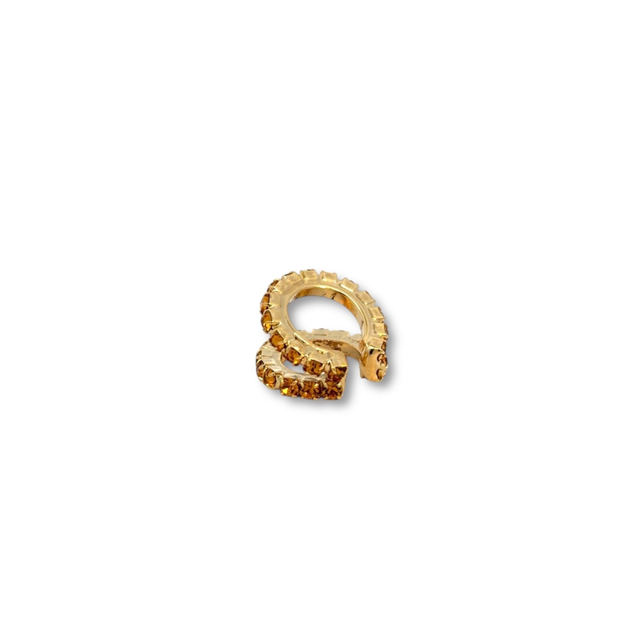 Ear Cuff Doble Amarillo - Piedra de Toque