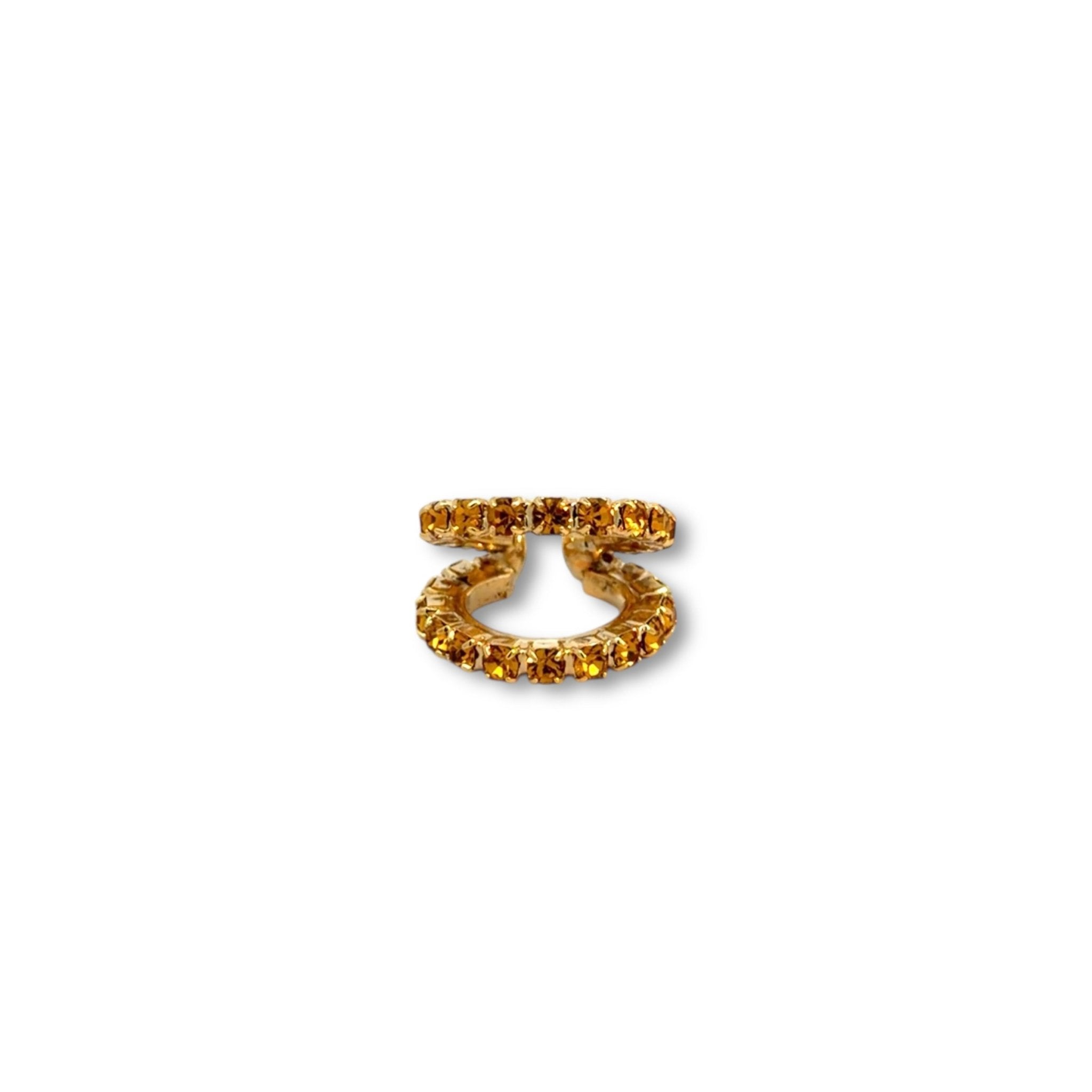 Ear Cuff Doble Amarillo - Piedra de Toque