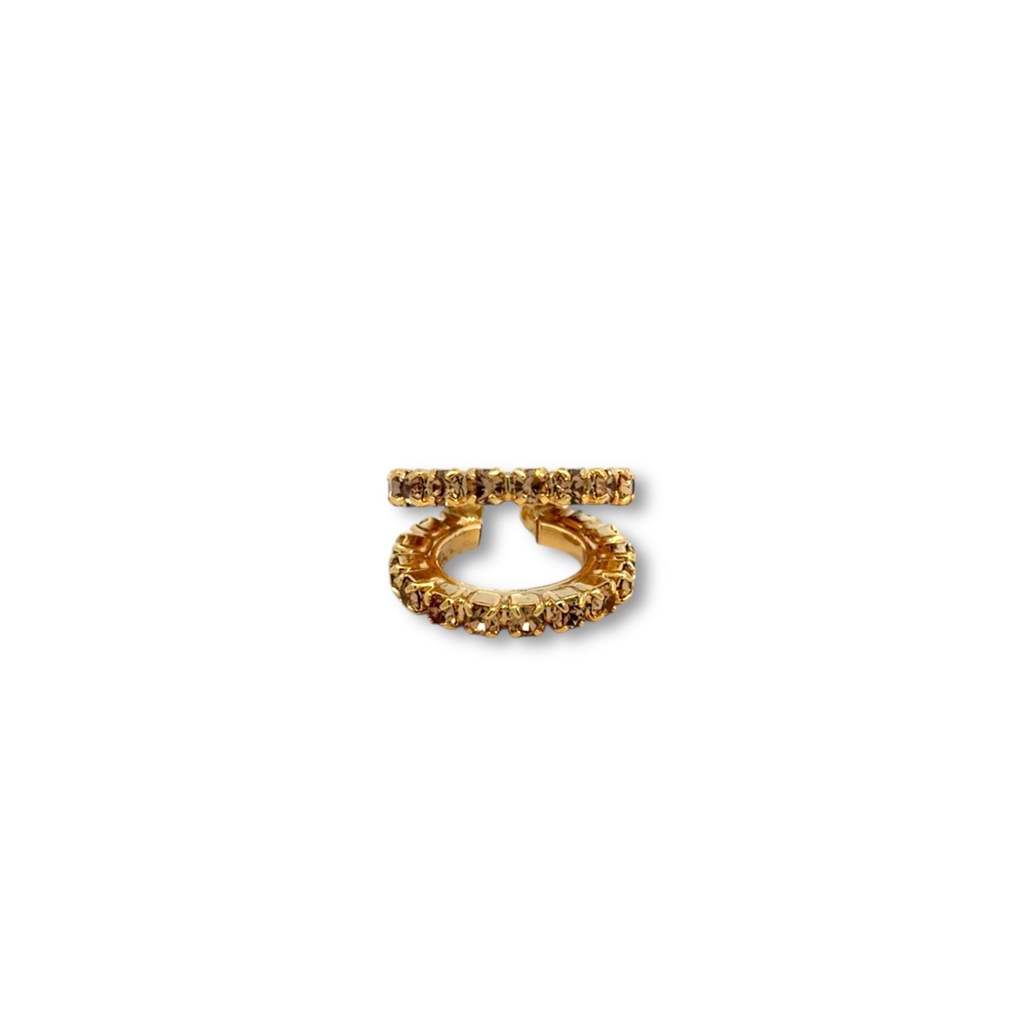 Ear Cuff Doble Champagne - Piedra de Toque