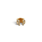 Ear Cuff Doble Cuadrados Champagne - Piedra de Toque