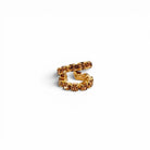 Ear Cuff Doble Mediano Champagne - Piedra de Toque