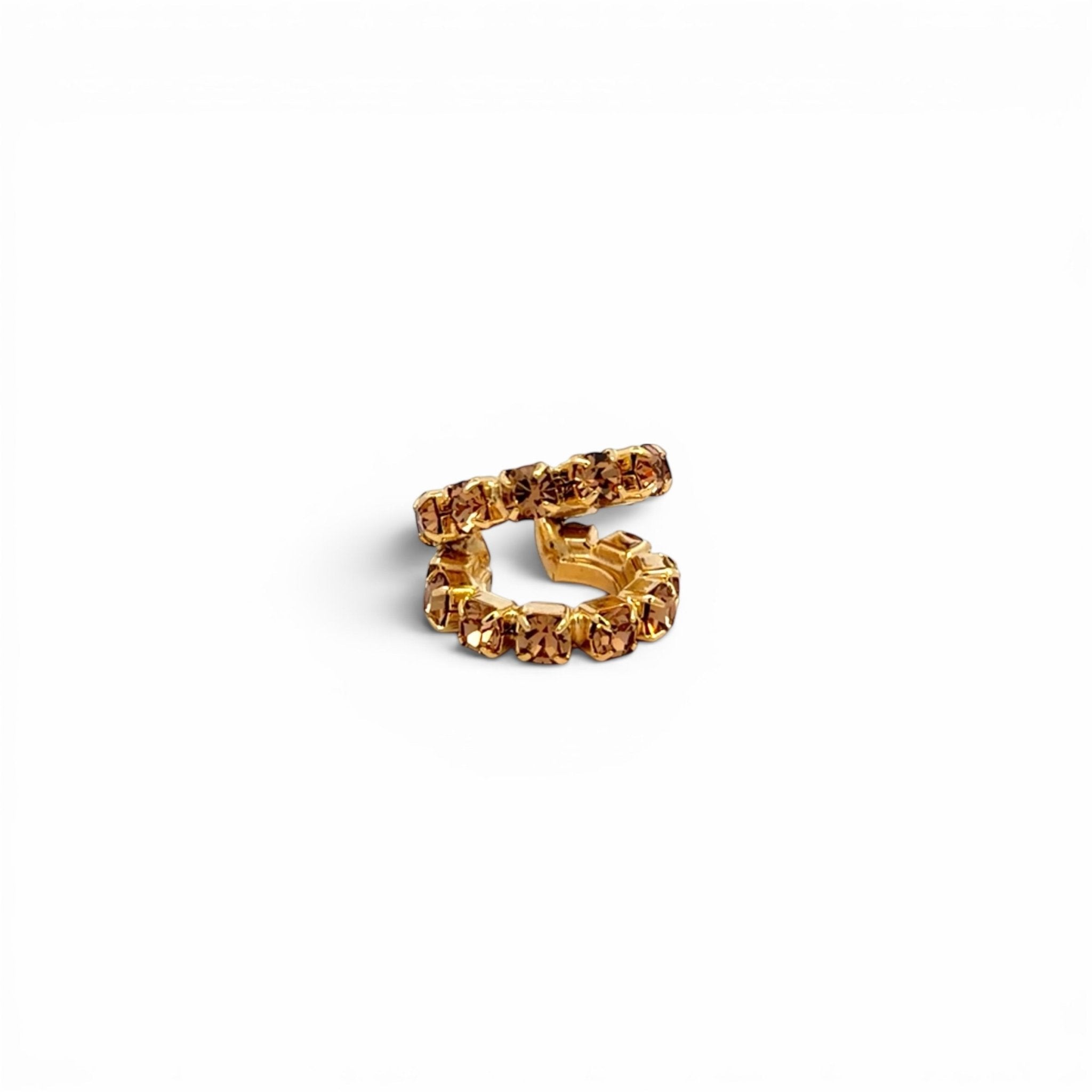 Ear Cuff Doble Mediano Champagne - Piedra de Toque