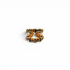 Ear Cuff Doble Mediano Diamante Negro - Piedra de Toque
