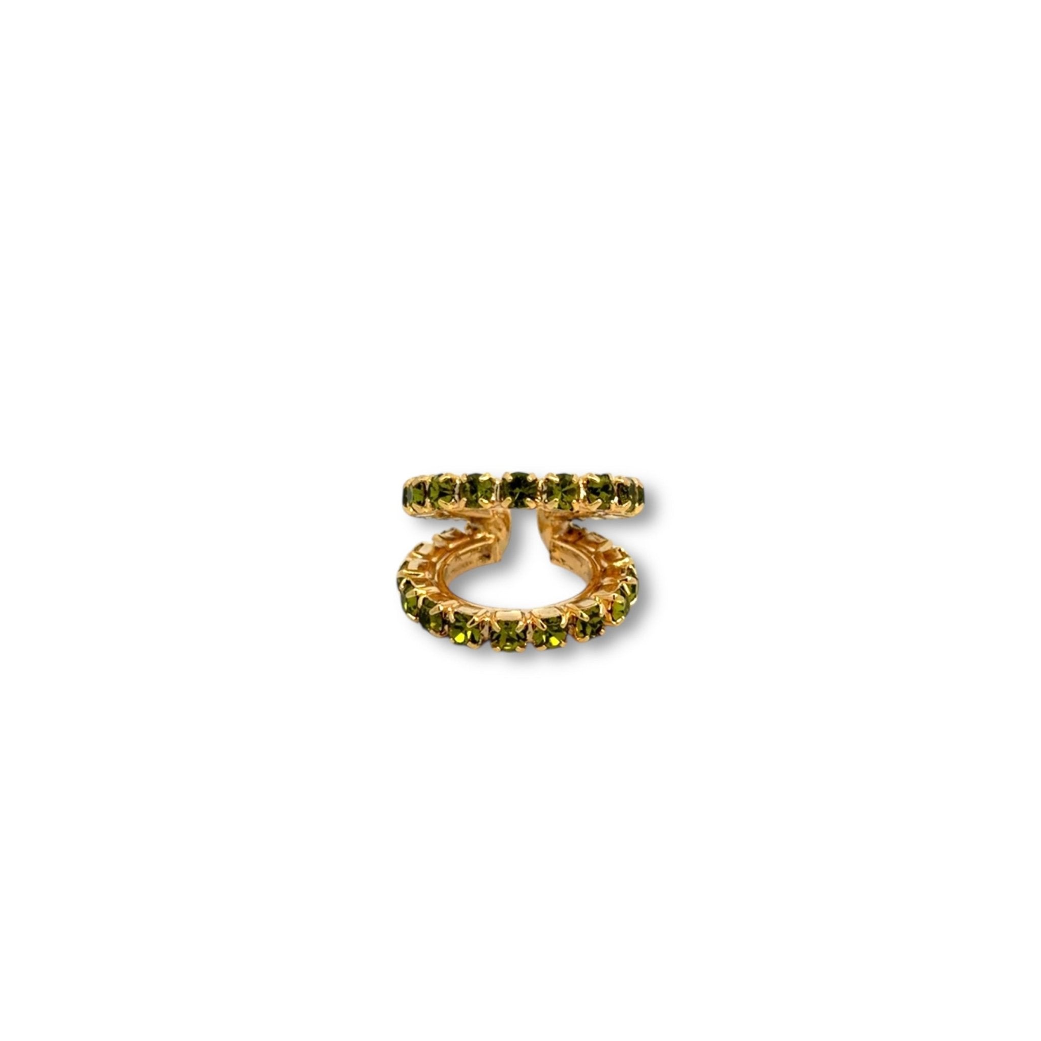 Ear Cuff Doble Oliva - Piedra de Toque