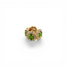 Ear Cuff Doble Óvalos Peridot - Piedra de Toque