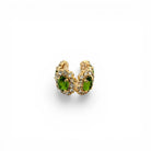 Ear Cuff Doble Óvalos Peridot - Piedra de Toque