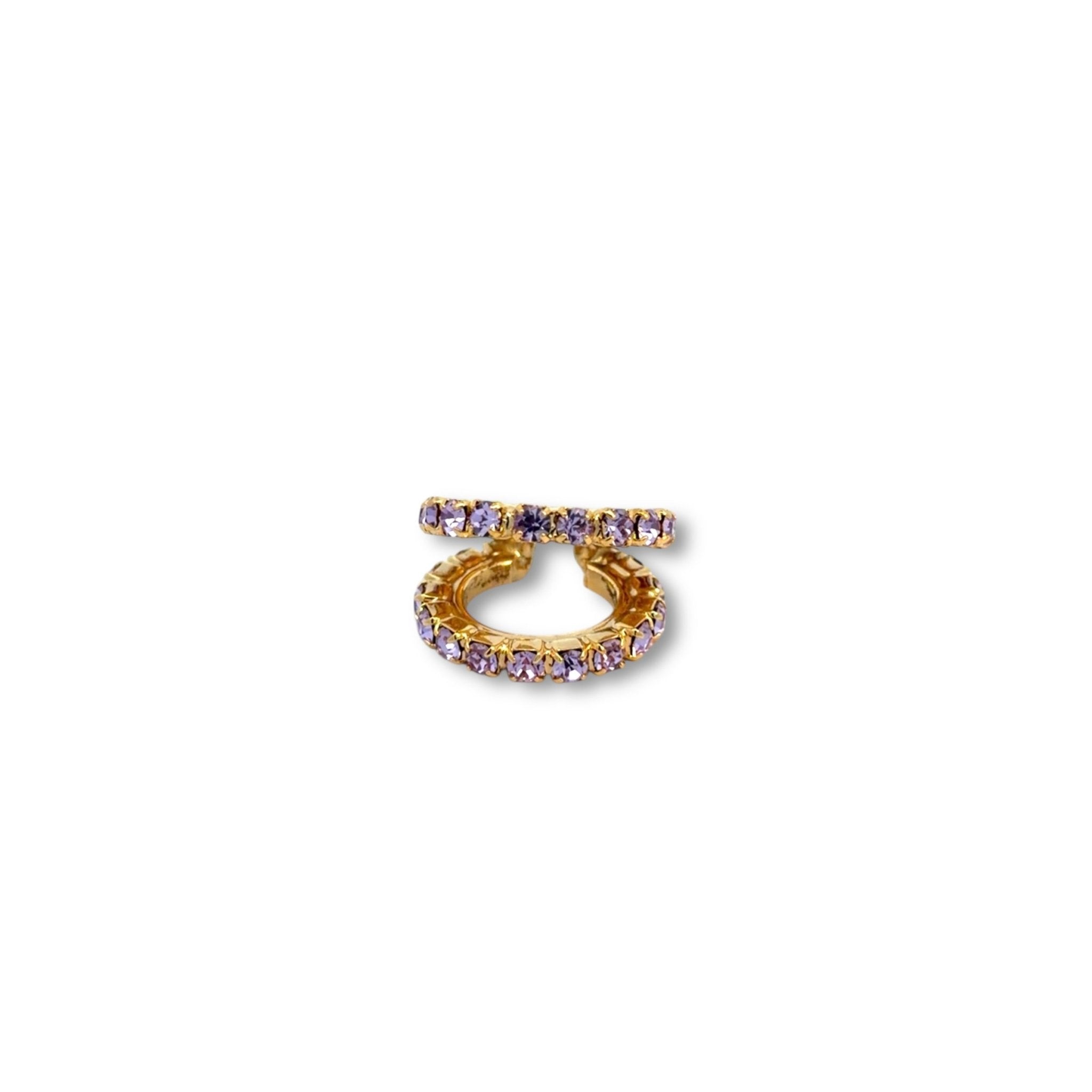 Ear Cuff Doble Violeta - Piedra de Toque