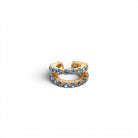 Ear Cuff Doble Zafiro Claro - Piedra de Toque