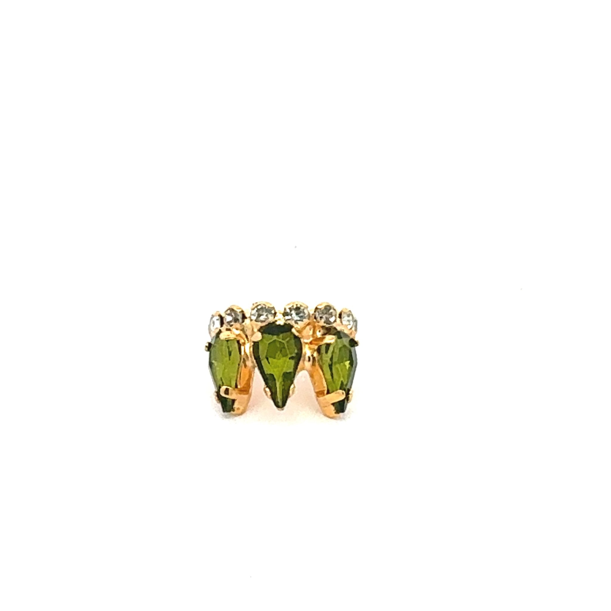 Ear Cuff Gotas Oliva - Piedra de Toque