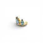 Ear Cuff Gotas Zafiro Claro - Piedra de Toque
