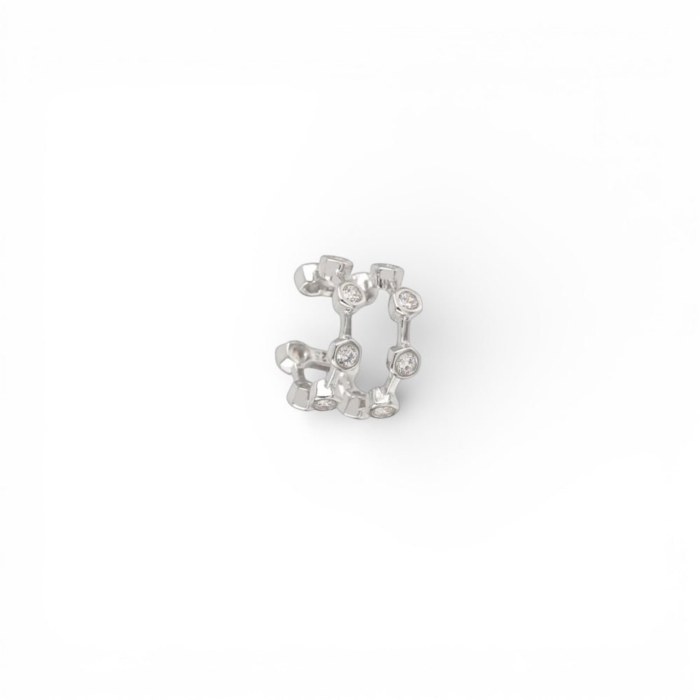 Ear Cuff Panal Plata - Piedra de Toque