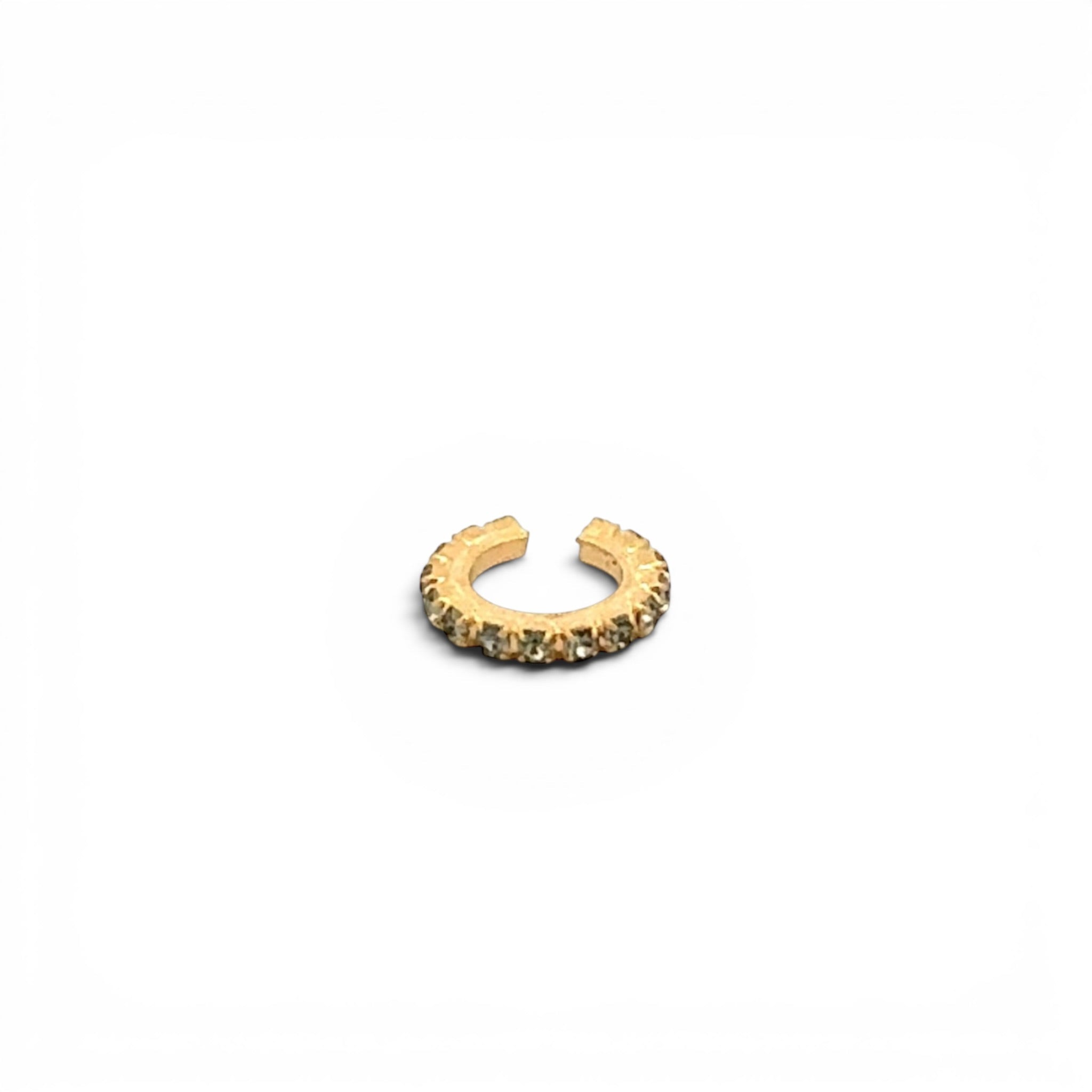 Ear Cuff Simple Diamante Negro - Piedra de Toque