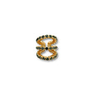 Ear Cuff Triple Diamante Negro - Piedra de Toque